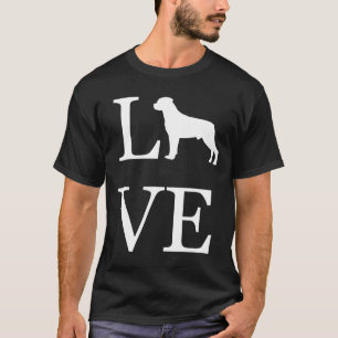 Camiseta Love Rottweiler Silhouette Rottie Lover Perder