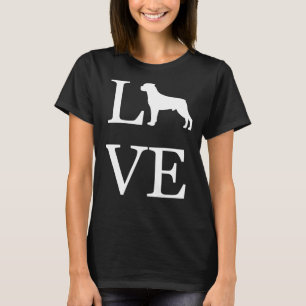 Camiseta Love Rottweiler Silhouette Rottie Lover Perder