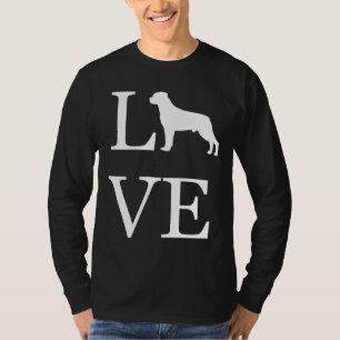 Camiseta Love Rottweiler Silhouette Rottie Lover Perder
