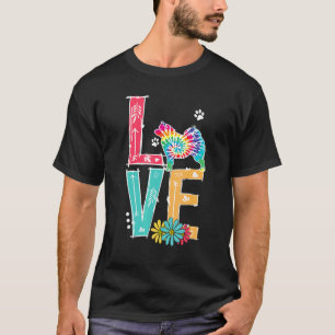 Camiseta Love Samoyed Tie Dye Rainbow Samoyed