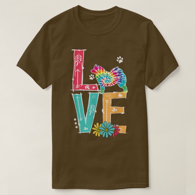 Camiseta Love Samoyed Tie Dye Rainbow Samoyed Lover  (Diseño del anverso)