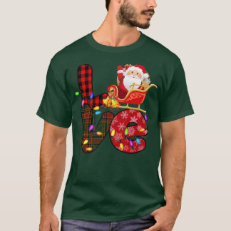 Camiseta Love Santa Xmas Ilumina Red Buffalo Tentado Nevand
