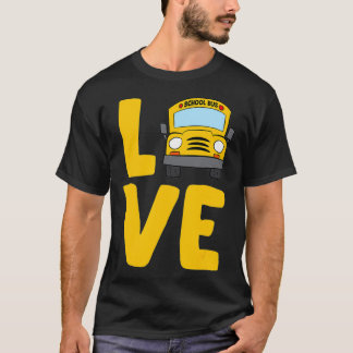 Camiseta Love School Bus Driver Schoolbus Busdriver