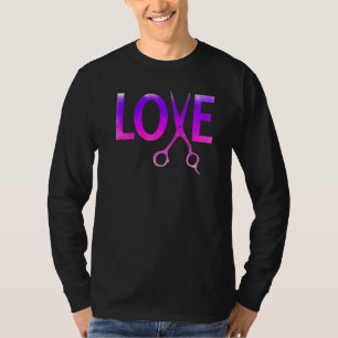 Camiseta Love Scissors Shears Cosmetology Hairstylist Haird