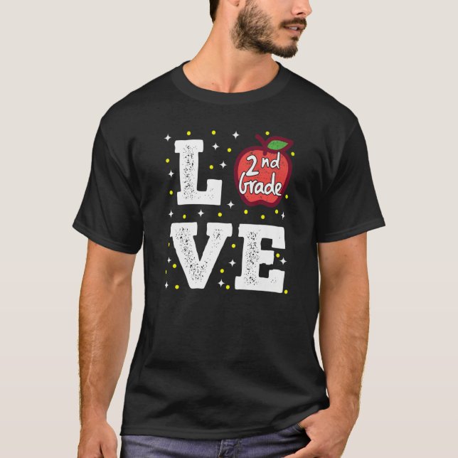 Camiseta Love Second Grade Back To School 2022 2nd Grade (Anverso)