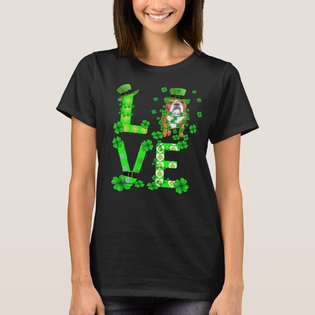 Camiseta LOVE Shamrock Nurse Life Funny Día de San Patricio (Anverso)
