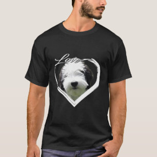 Camiseta Love Sheepadoodle Old English Sheepdog + Poodle Lo