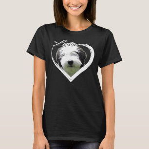 Camiseta Love Sheepadoodle Old English Sheepdog + Poodle Lo