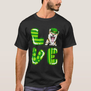 Camiseta Love Shiba Inu Lucky Clover Shamrock St Patrick