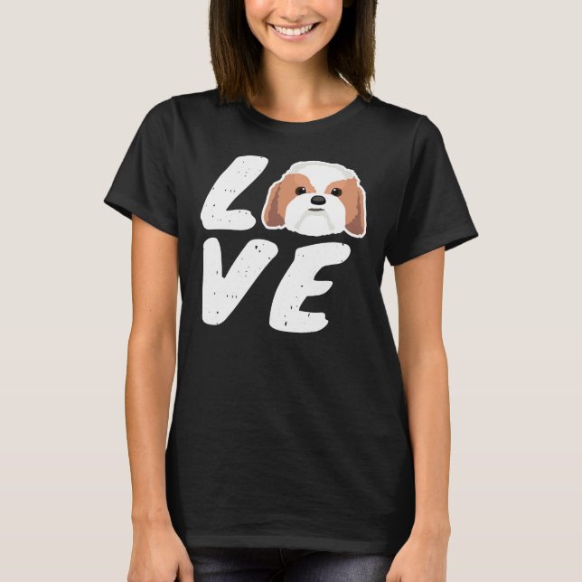 Camiseta Love Shih Tzu Dog (Anverso)