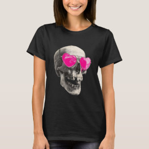 Camiseta 💗 Love Skull – Gafas de sol de corazón rosa