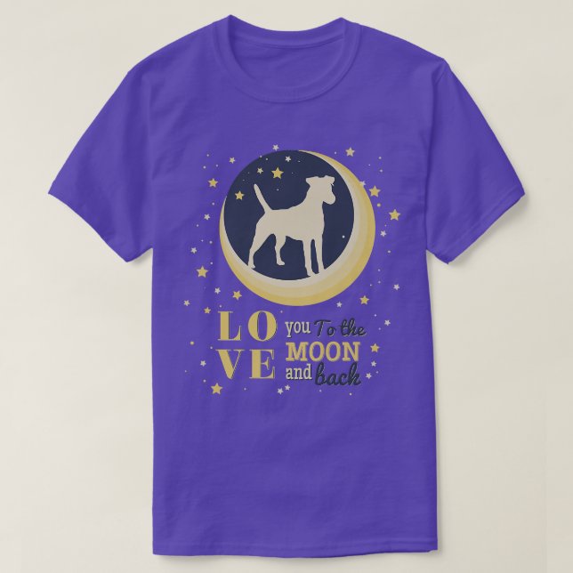 Camiseta Love Smooth Fo Terrier Dog To The Moon (Diseño del anverso)
