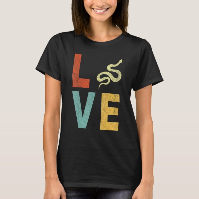 Camiseta Love Snake   Snake Quote Retro (Anverso)