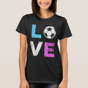 Camiseta LOVE Soccer American Team Fan Gift