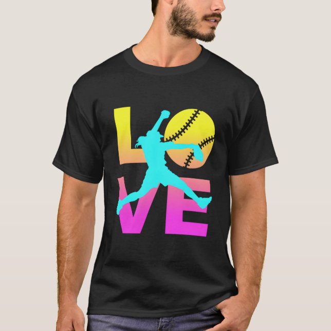 Camiseta Love Softball N (Anverso)