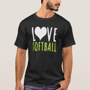 Camiseta Love Softball Player Coach Sport Softball Bat