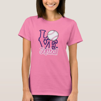 Camiseta Love Softball Ringer Shirt