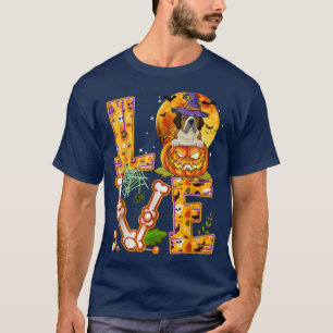 Camiseta Love St Bernard Witch Pumpkin Scary Halloween Dog