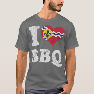 Camiseta Love St Louis Missouri BBBQ Barbacoa Grill
