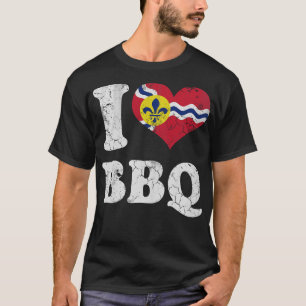 Camiseta Love St Louis Missouri BBBQ Barbacoa Grill