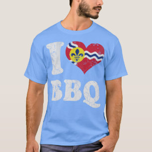 Camiseta Love St Louis Missouri BBBQ Barbacoa Grill