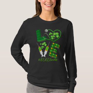 Camiseta Love St Patrick S Heme Nurse Life Shamrock irlandé