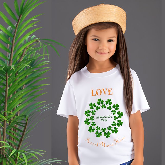 Camiseta Love St Patrick's Day Shamrock Circle personalizad (Subido por el creador)