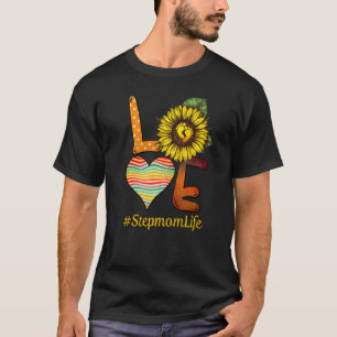 Camiseta Love Step Mom Life Grandma Sun Flower Día de la Ma