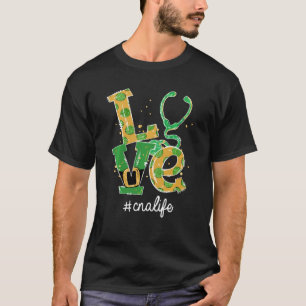 Camiseta Love Stethoscope Cna Life Funny St Patrick's Day