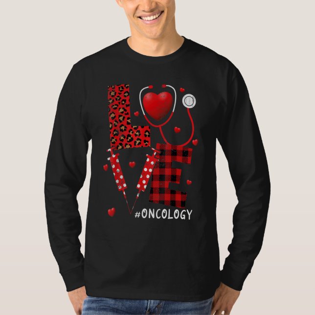 Camiseta Love Stethoscope Oncology Nurse Valentines Day Hea (Anverso)