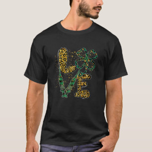 Camiseta LOVE Stethoscope Syringe Leopard St Patrick