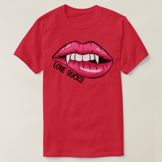 Camiseta Love Sucks (Diseño del anverso)