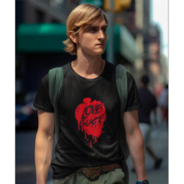Camiseta Love Sucks, diseño moderno anti Día de San Valentí