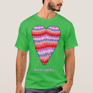 Camiseta Love Sucks Heart Pinata día de San Valentín