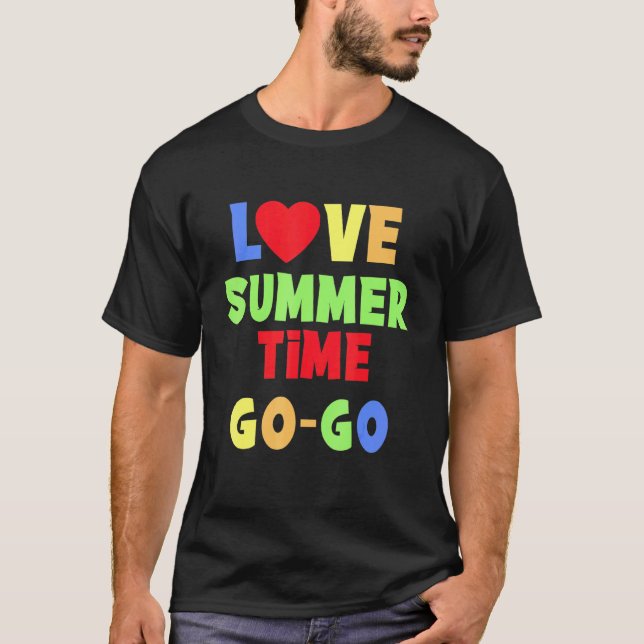 Camiseta Love Summer Time Go - Go Graphic Text Design (Anverso)