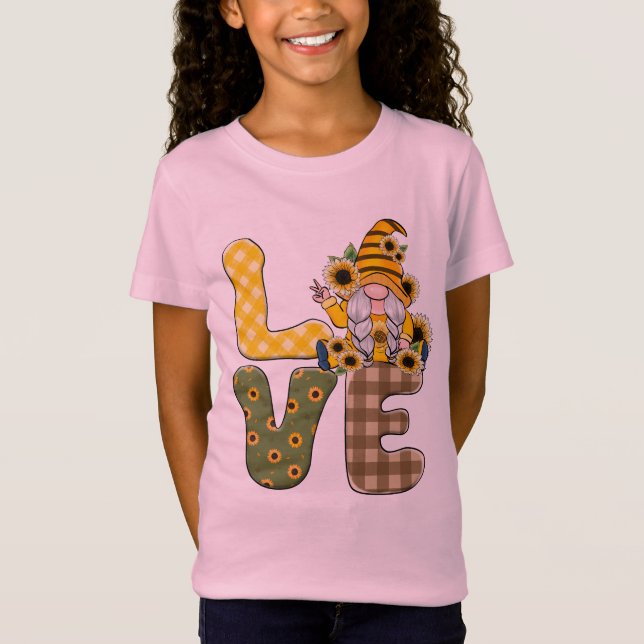 Camiseta Love Sunflower Gnome (Anverso)