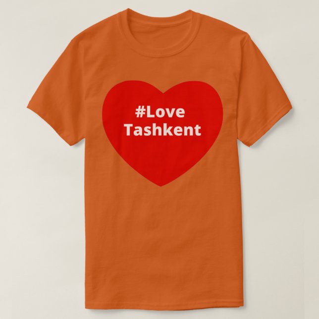 Camiseta Love Tashkent Hashtag Heart (Diseño del anverso)