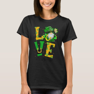 Camiseta Love Teacher Life Gnome Shamrock St Patricks Day T