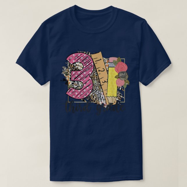 Camiseta Love Teaching Third Grade Back To School Teacher K (Diseño del anverso)