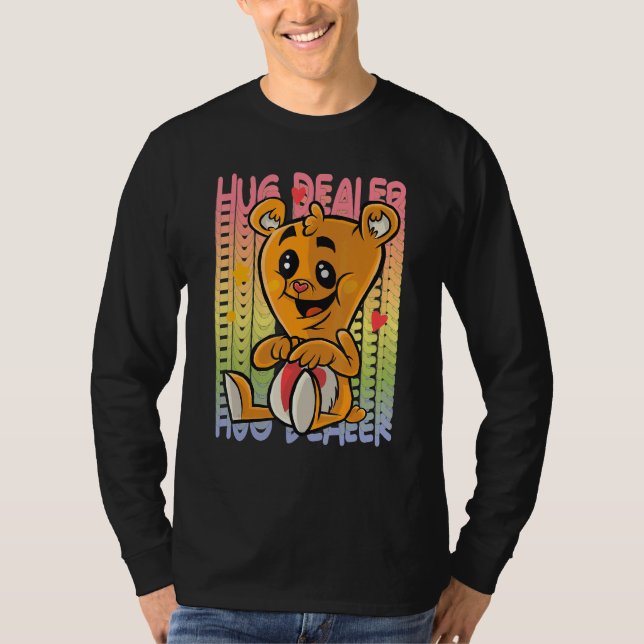 Camiseta Love Teddy Rainbow Hug Dealer Cute Teddy Bear Hug  (Anverso)