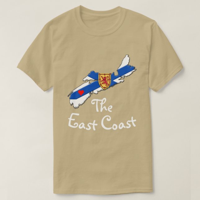 Camiseta Love The East Coast Heart Nova Scotia shirt (Diseño del anverso)
