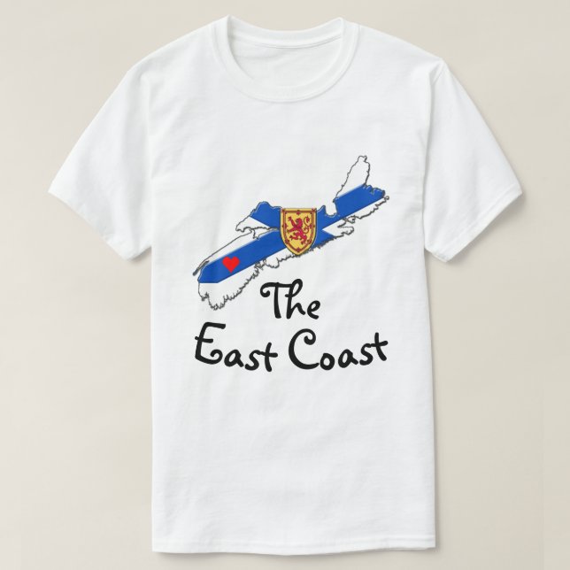 Camiseta Love The East Coast Heart Nova Scotia shirt (Diseño del anverso)