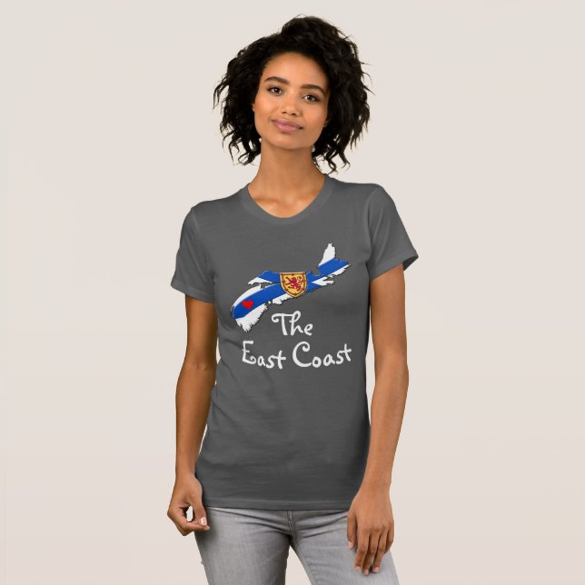 Camiseta Love The East Coast Heart Nova Scotia shirt (Anverso completo)