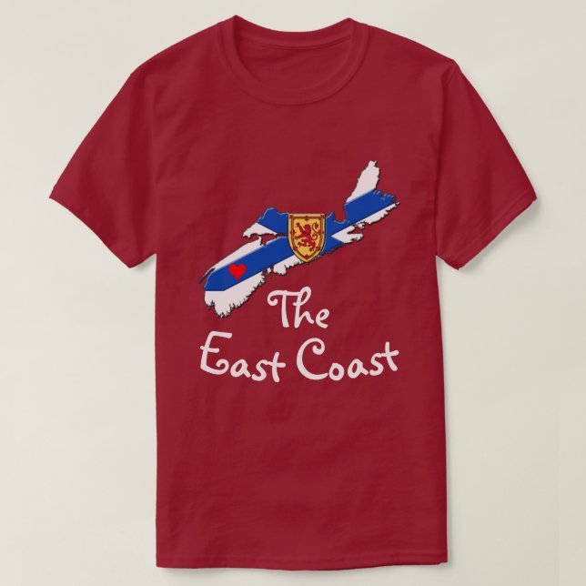 Camiseta Love The East Coast Heart Nova Scotia shirt (Diseño del anverso)