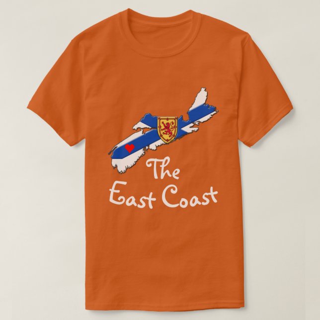 Camiseta Love The East Coast Heart Nova Scotia shirt (Diseño del anverso)