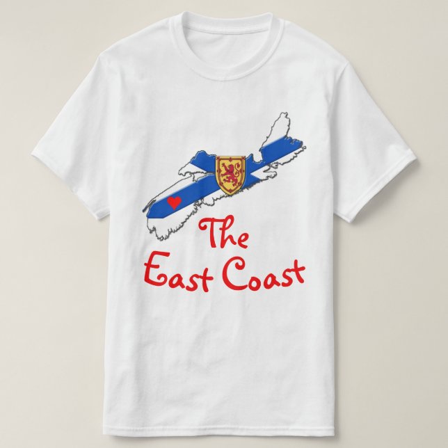 Camiseta Love The East Coast Heart Nova Scotia shirt (Diseño del anverso)