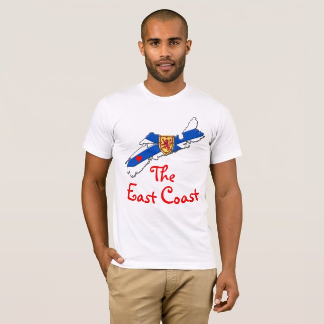 Camiseta Love The East Coast Heart Nova Scotia shirt (Anverso completo)