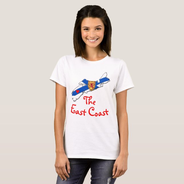 Camiseta Love The East Coast Heart Nova Scotia shirt (Anverso completo)