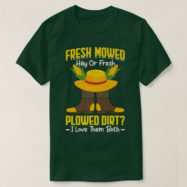 Camiseta Love The Fresh Mowed Hay Fun Farming Farmer Tracto (Diseño del anverso)