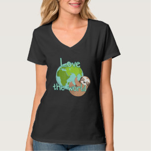Camiseta Love The World Sloth
